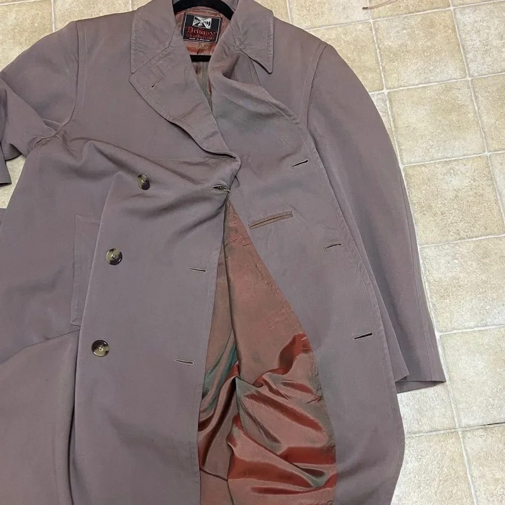 VTG,The Driway Beige Weathercoat Made In England Size Approximate M L Unisex